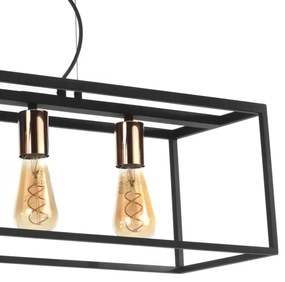 ONLI - Luster na lanku FLOKI 4xE27/15W/230V čierna/medená