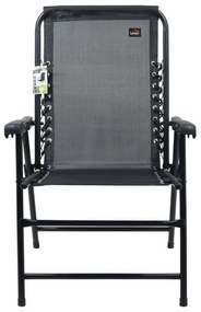Skladacia záhradná stolička čierna