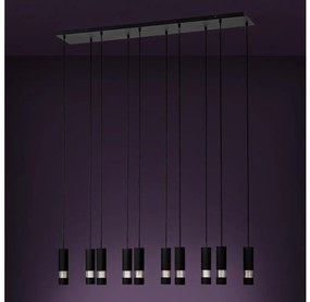 Eglo 39707 - LED Luster na lanku BERNABETA 10xGU10/4,6W/230V čierna