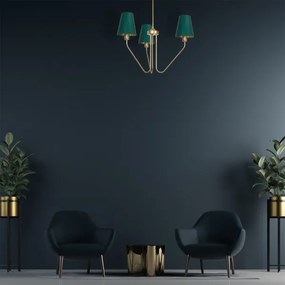 Luster na tyči VICTORIA 3xE27/60W/230V zelená