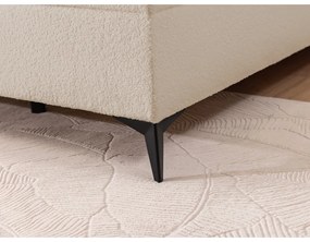 Béžová boxspring posteľ s úložným priestorom 140x200 cm Ornes – Ropez