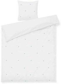 Biele obliečky na jednolôžko z bavlneného perkálu 140x200 cm Daisy – JUNA