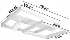 LED Stropné svietidlo LED/38W/230V + 1xGU10/30W biela