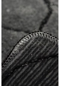 Súprava 2 tmavosivých obdĺžnikových kúpeľňových predložiek Foutastic Wave