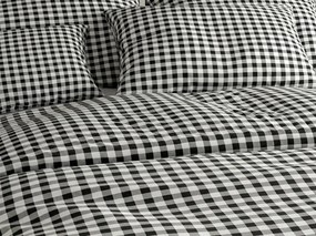Bavlnené obliečky NORDIC CHECK tmavo sivé Rozmer obliečky: 70 x 90 cm | 140 x 200 cm