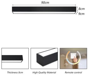 Immax NEO 07255L - LED Stmievateľné svietidlo LUNGO 20W/230V Wi-Fi Tuya čierna + DO
