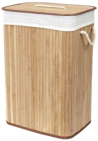 Compactor Kôš na špinavú bielizeň Bamboo hranatý, prírodná