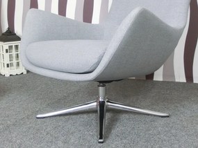 (2329) HEPBURN III dizajnové otočné kreslo šede