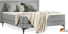 Sivá kontinentálna posteľ Emma Elite boxspring Komfort 200x180