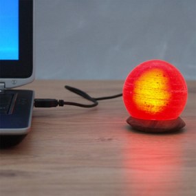 Stolová lampa Lopta USB na počítač a laptop