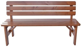 Záhradná drevená lavica Viking - 150 cm, lakovaná