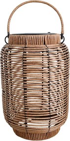 Solárna ratanová lampa LF08-M hnedá