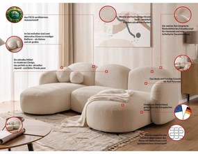 Svetlohnedá rohová pohovka z textílie buklé (do tvaru "U") Orbit – Ropez