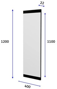 Zrkadlo Azus Black 40 x 120 cm