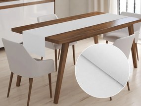 Biante Dekoračný behúň na stôl BKU-112 Dymovo biely 20x180 cm