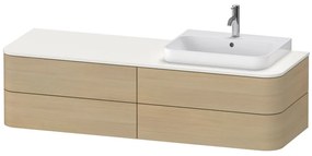 DURAVIT Happy D.2 Plus závesná skrinka pod umývadlo pod dosku (umývadlo vpravo), 4 zásuvky, 1600 x 550 x 408 mm, dub Mediterrane, HP4973R7171