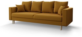 Pohovka trojsedačka Kinetic (horčicová). Akcia -20%. Vlastná spoľahlivá doprava až k Vám domov. 1056679