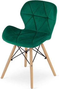 Jedálenská zostava TODI 80cm okrúhly stolový set biely a 2 stoličky LAGO zelené + 2 stoličky LAGO zelené ZADARMO