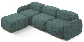 Tyrkysovomodrá modulárna rohová pohovka (variabilná) Ailani – Makamii