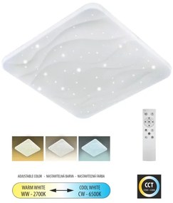 LED Stmievateľné stropné svietidlo NERIS LED/60W/230V 2700-6500K + diaľkové ovládanie