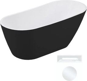 Besco Akrylátová voľne stojaca vaňa Melody BW 150x80 (170x80) BESCO-Typ výpuste: Click-Clack s prepadom, chróm, BESCO-Rozmery: 150x80, BESCO-Farba: B…