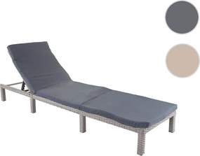 Záhradné lehátko HWC-A51 - vankúše tmavosivé basic 5cm - sivá