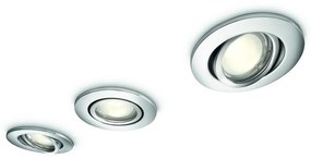 Philips 59902/11/PN - SADA 3x Kúpeľňové podhľadové svietidlo ROOTS 3xGU10/35W