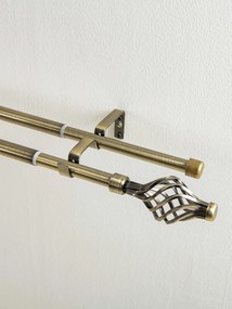 Garniža dvojradová Davide - staré zlato 120 - 210 cm