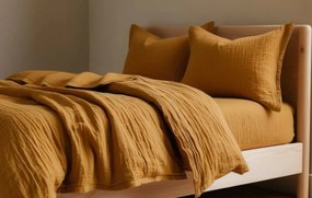 Mušelínové obliečky MOELLIN horčicové Rozmer obliečky: 70 x 90 cm | 140 x 200 cm