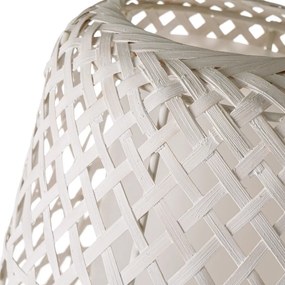 Krémová stojacia lampa s bambusovým tienidlom (výška 88 cm) – Casa Selección