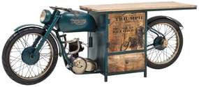 furniture-nabytek.cz - Masívna skrinka pod umývadlo Triumph z mangového dreva a kovu, lakovaná, modrá – 216×50×75 cm