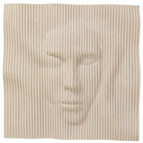 Face nástenná dekorácia béžová 60 cm