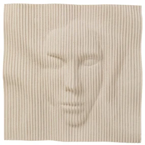 Face nástenná dekorácia béžová 60 cm
