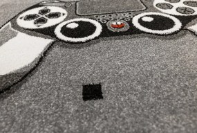 Koberec Lima G928A Gamepad svetlosivý / tmavosivý kruh