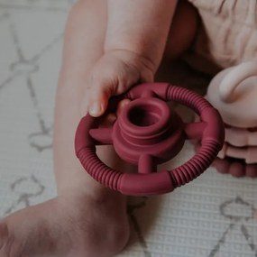 Skladacia pyramída s hryzadielkami, ružová