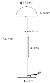Lucide 45796/01/35 - Stojacia lampa SIEMON 1xE27/40W/230V modrá