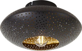 Orientálne stropné svietidlo čierne so zlatom 25 cm - Radiance
