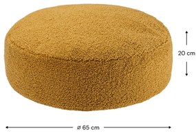 Hnedý detský sedací vak z textílie buklé Round – Wigiwama