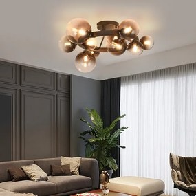 Brilagi - LED prisadený luster MILLA 10xG9/3W/230V hnedá/dymová hnedá