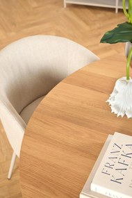 Okrúhly jedálenský stôl Soli 120 cm dub prírodný/kašmírový