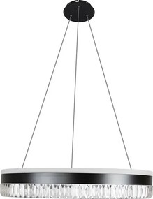 LED Stmievateľný luster na lanku LED/80W/230V 3000-6500K čierna + diaľkové ovládanie