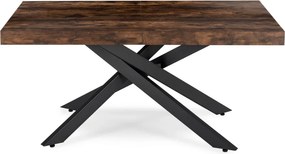 HAMPTON Rozkladací stôl 160-240 cm rustikálny dub/čierny