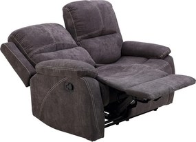 Dvojsedák Fortuna,šedá látka, funkcia polohovanie