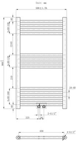 Gamma Simple, vykurovacie teleso 500x900 mm, 357 W, zlatá matná, GMA-SIMP-9050-BGD