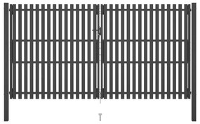 Záhradná plotová brána, oceľ 4x2,5 cm, antracitová