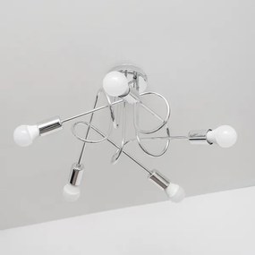 Prisadený luster OXFORD 5xE27/15W/230V lesklý chróm