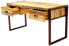furniture-nabytek.cz - Písací stôl 160 cm z masívneho mangového dreva 160x70x76