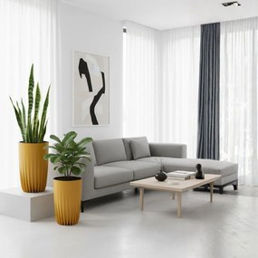 PLASTOVÝ KVETINÁČ STRIPPED 29X51,5 CM HORČICOVÁ