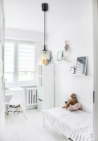 Stropná závesná lampa lustera 100cm 1xe27 sklenený tyčinidlo v obraze biely