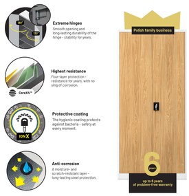 Skrinka na dokumenty biela/zlatý dub: Eco Design JAN H